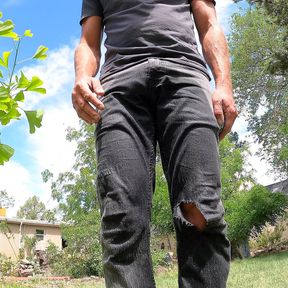 Pissing my jeans 9 times while doing yard work