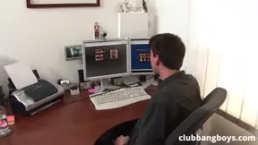 Nasty office worker wants to be plowed by a randy gay guy