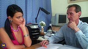 This Hot Babelicious teen 18+ Thrusts On An Old Cock