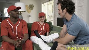 Three guys in a taboo vid