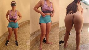 cheguei da academia, tirei meu short e minha calcinha e enviei para um fa cheirar! quem quiser sentir meu cheiro entre em contato