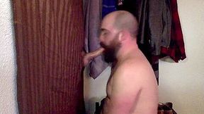 Blowing neighbor buddy through gloryhole on his bday