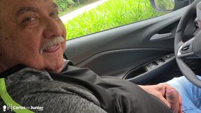 Daddy Getting Sucked off by His Boy in the Car