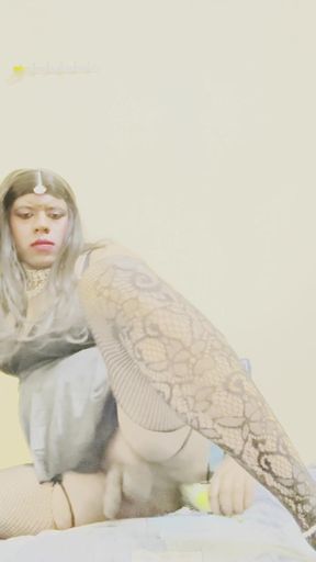 Desi Sissy Verronika69 Bottle Gourd Anal Fuck, Hard Riding & Huge Gape