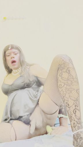 Desi Sissy Verronika69 Bottle Gourd Anal Fuck, Hard Riding & Huge Gape