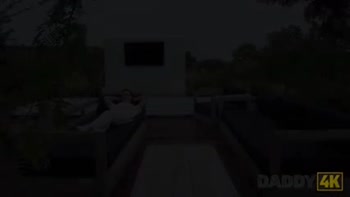 DADDY4K. Chloe Heart was done with her BF and sucked his Daddy’s big cock in his bed