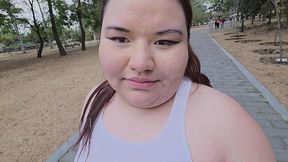 i love walking around in public with cum on my face and showing off my huge ass