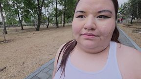 i love walking around in public with cum on my face and showing off my huge ass
