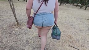 i love walking around in public with cum on my face and showing off my huge ass