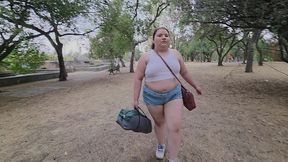 i love walking around in public with cum on my face and showing off my huge ass