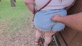 i love walking around in public with cum on my face and showing off my huge ass