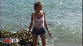 anal fuck at the beach with the beautiful french milf estelle clark