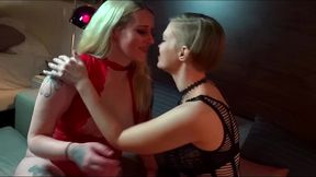 alara & jade lez it out in the playhouse