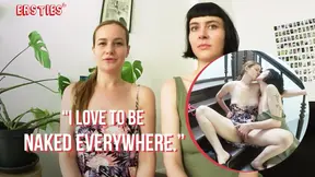 Ersties - Sally & Delfine Have Hot Lesbian Sex in the Hallway
