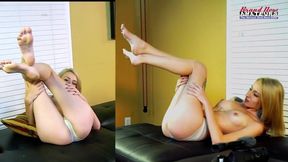 Inked Blonde Coed Delivers Intense Rimjob and Squirt Experience