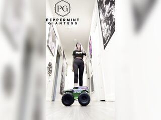 7'three" Tall Amazon Giantess Femdom-goddess Crushes Toy Car with her Size 16 Feet in 8 inch Heels