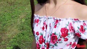 rough outdoor fuck with classmate – creampie in the forest, grandmas caught us