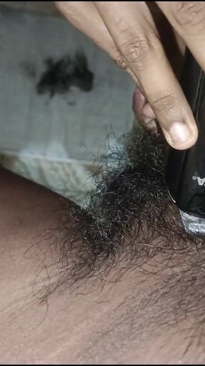 First Time My Girlfriend Remove My Private Hair with Trimmer   Clip 1