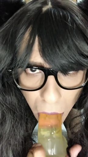 Shemale slut Ass to mouth Training