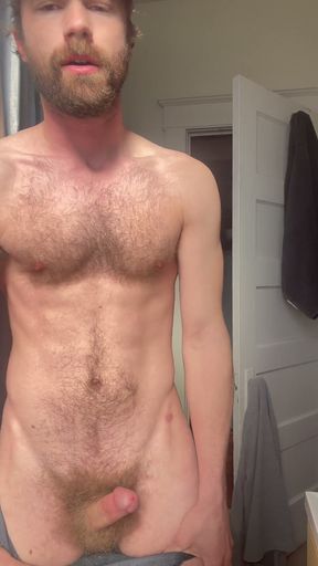 Showing off and Stroking My Dick Until I Shoot a Big Load