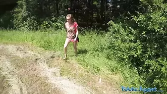 Public Porn - Sexy Sporty Student Fucked in Public field