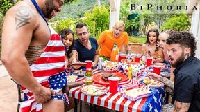 Sizzlin' Fourth of July Bi-erotic Bash starring Aften Opal and hot bi co-ed orgies'