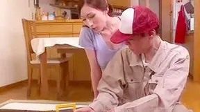 Asian MILF Gets Naughty with Young Courier