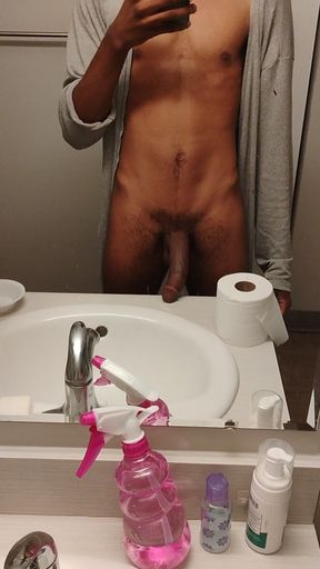 Stroking BBC until Dripping Cum Load