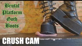 Spooky Goth Mistress in MASSIVE Demonia platform Boots CBT shoejob **CRUSH CAM**