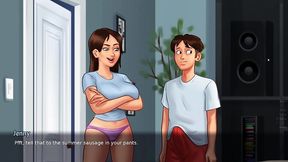 Step sis catches mature stepmom playing naughty anime