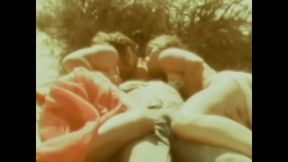 Hot Threesome on the Beach From the American Vintage Porn of the Seventies