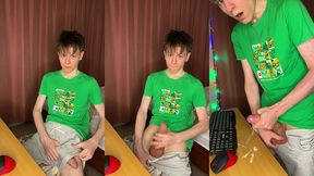 watching the veins pop on my big dick while stroking