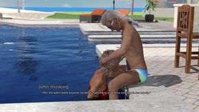 Tacos Cuck Watches His Wife Giving Pussy to an Old Chap and Deepthroating His Cock by the Pool - Episode 90