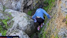 Thai harlot's cave expedition: Joon Mali's gigantic nipples crave attention, and she's got an appointment tonight