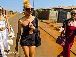 Those BLACK BFFs took turns eating juicy ebony vagina in their own homemade LESBO trio