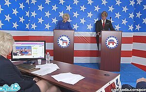 donald trump and hillary clinton fucking bernie sanders and megan parody
