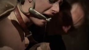 Imprisoned wench is trained as a mare, groomed and milked