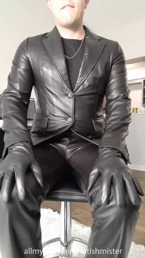 Vibrating Myself in a Gorgeous Soft Leather Suit