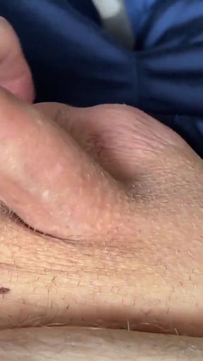 Playing with My Balls and Small Forskin Cock