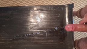 Squirting a huge cum load