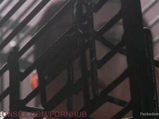 Caged Angel Screws And Sucks