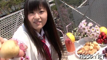 Seductive japanese teen Ryo Asaka gets drilled hard