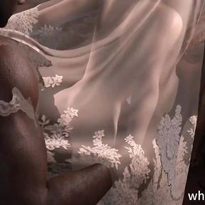 3D Super Hot Asian Mature MILF Bride Wearing Hot Wedding Dress