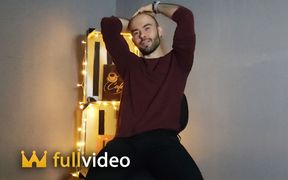 Hairy guy stripteases and cums at a vintage studio - Louis Ferdinando (Full Video)