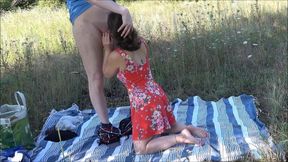 Sexslave Used and Fucked in Park