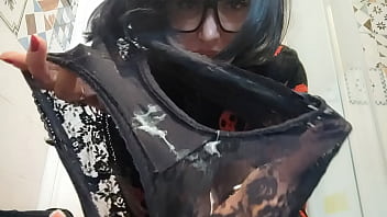 those lace panties are terribly wet and dirty!