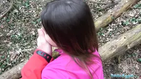 Public Sex Sexy jogger fucked in the woods