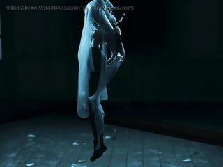 Riley the Ghost Cutie Banged by Futa Large Shlong Silver Lady - CG Animation