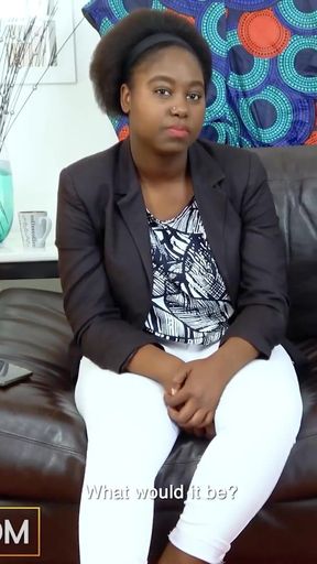 I made this CURVACEOUS BIG TITS BLACK model earn her escape... with sloppy FACEFUCK - African Casting   Clip 1