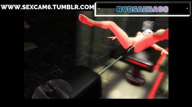 Petite gamer girl gets monster cocks and fuck machine in wild 3D anal